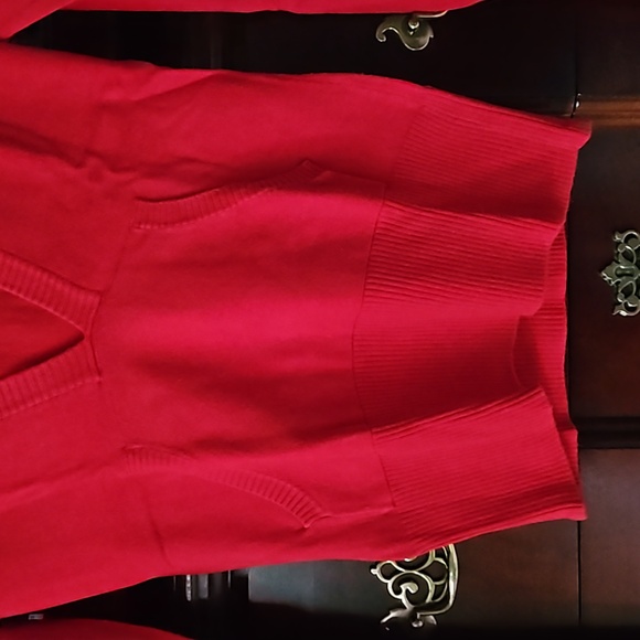 FOREVER 21 VINTAGE KNIT V-NECK HOODED SWEATER - Picture 4 of 7